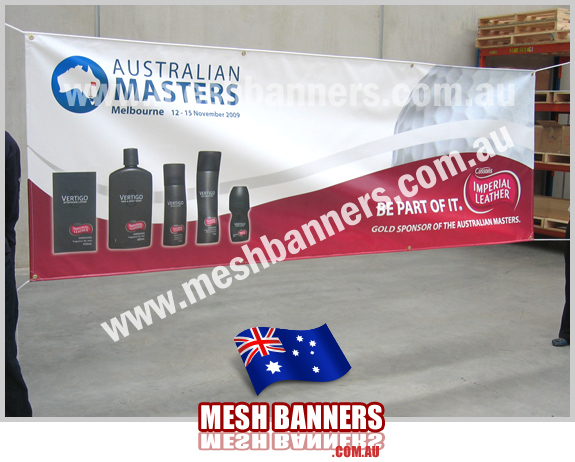 Various sponsor banners made for Australian Masters Golf Events