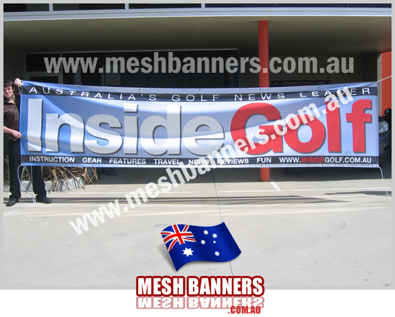 Inside Golf Event Signs this banner was made to take to different golf events as a fence sign