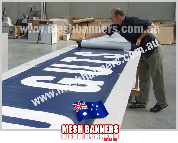 Making a mesh banner inside the sign factory