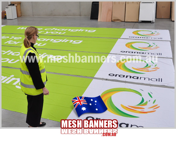 Bright colors on the mesh banner sign australia (Queensland Customer)