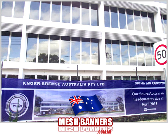 The mesh banner sign on the temporary perimeter fence during construction also shows the see through of the mesh banner sign supply