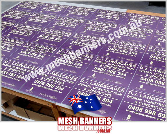 Drying, Site Identification Signs fence style, these flute board signs printed for outdoor temporary fence and builders screens