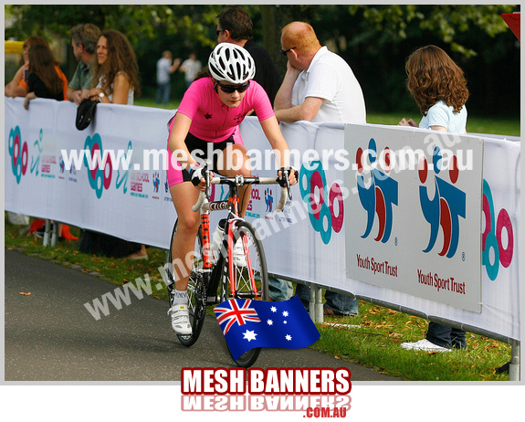 Riding past the fence signs