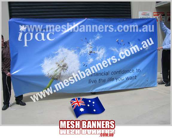Sporting event sponsors signage on a 'photo' style banner sign with wispy daisy image. This banner is very good value and cheap